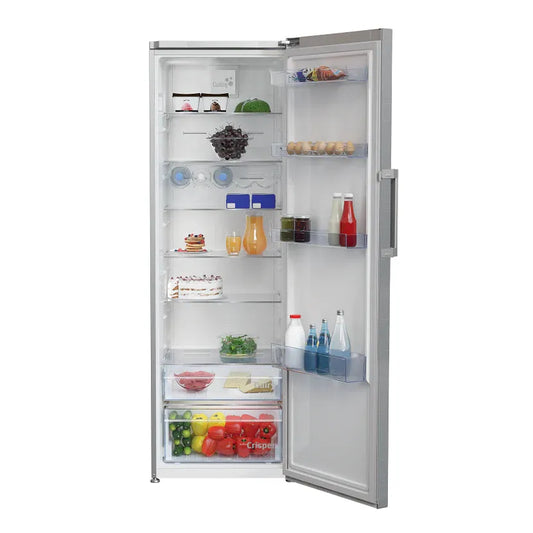 Defy DFD448 Upright Fridge: Spacious, No Frost, Stainless Steel, Touch Control
