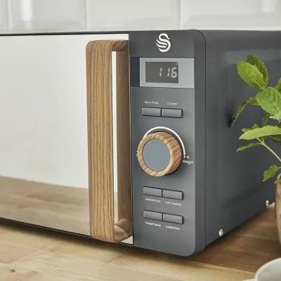 Swan Nordic Grey 20L 700W Microwave Oven with Defrost & Timer