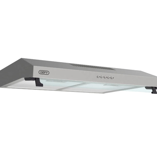 Defy DCH60SS 60cm Silver Wall Mount Cooker Hood LED Push Button
