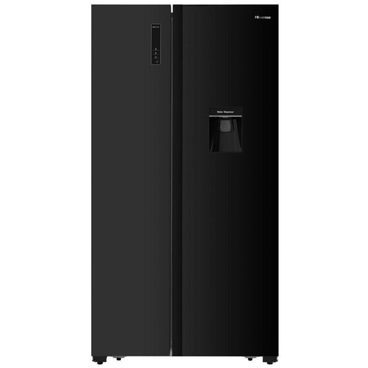 Hisense H680SMIB-WD Side-by-Side Fridge Freezer Black Glass Water Dispenser