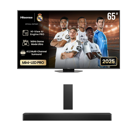 Hisense 65U8Q Mini LED Gaming TV - 65" + Hisense HS2100 2.1CH Soundbar