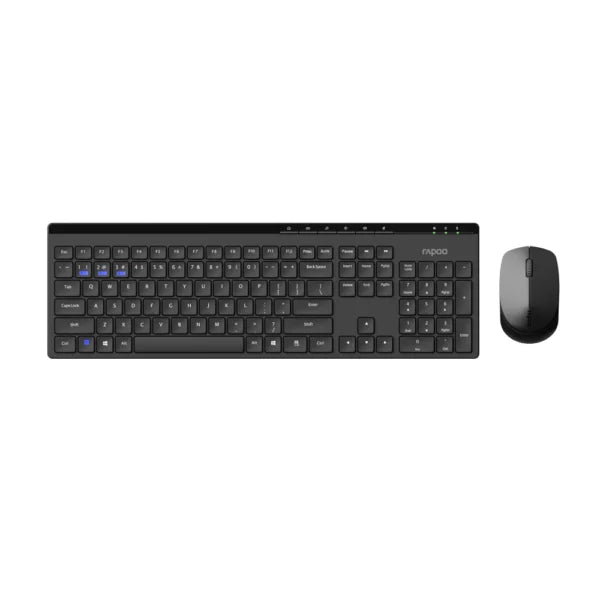 Rapoo 8100GT Multimode Wireless Keyboard and Mouse Combo Black