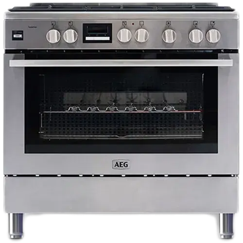 AEG 35-inch Freestanding Gas Electric Stove with Rotisserie & Catalytic Cleaning