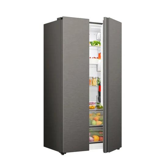 Hisense H680SIT Titanium Silver Side-by-Side Refrigerator Freezer Total No Frost