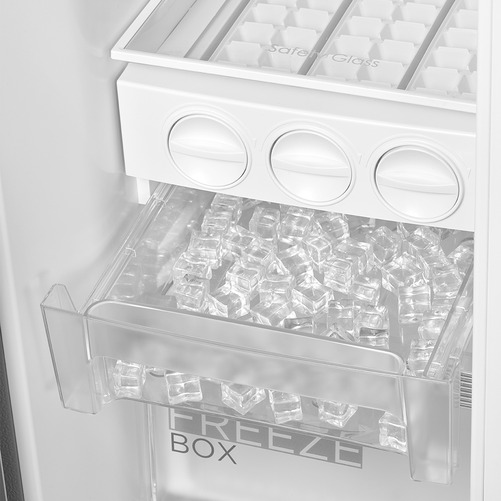 Midea HC-689WEN-ESN Side-by-Side Refrigerator: Frost Free Cooling, Water Dispenser, 513L