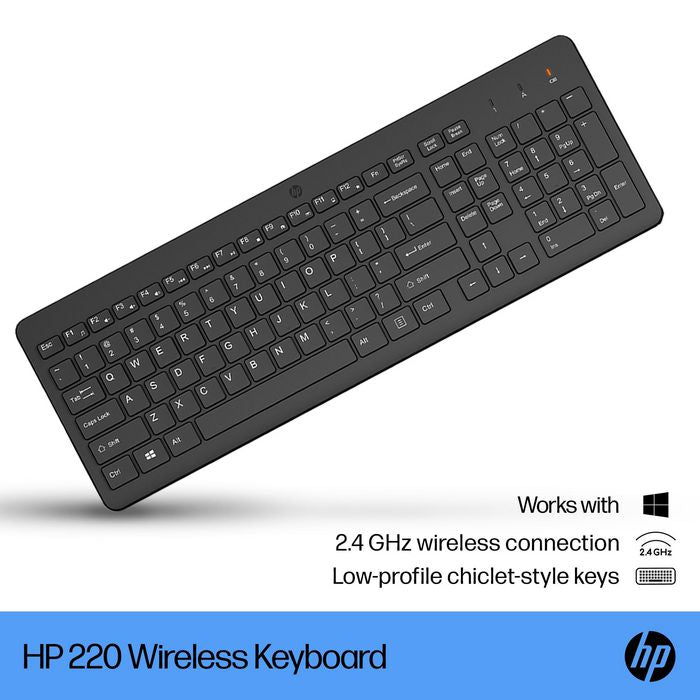 HP 220 USB-A Wireless Keyboard Black - 805T2AA