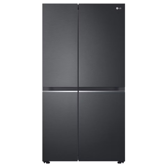 LG 647L Side-by-Side Refrigerator with Smart Inverter, Matte Black Steel