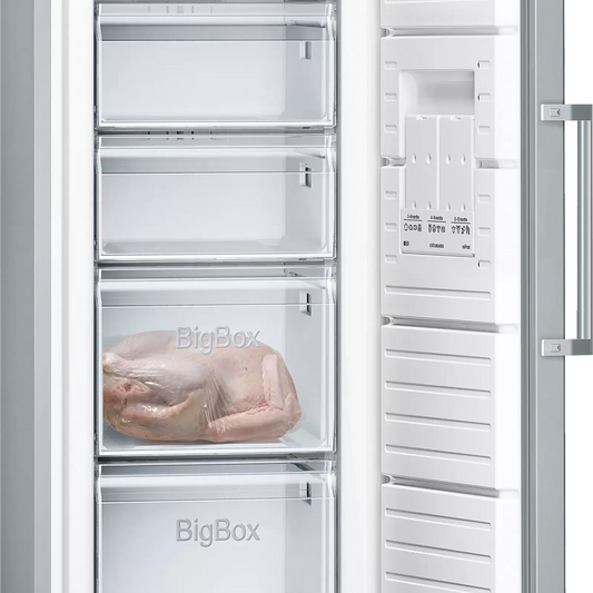 Siemens 242L Freestanding Upright Freezer with NoFrost, AntiFingerprint, SuperFreezing