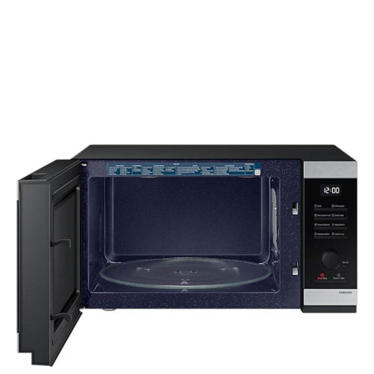 Samsung 40L Grill Microwave: Power Defrost, Ceramic Interior, Sleek Black Design