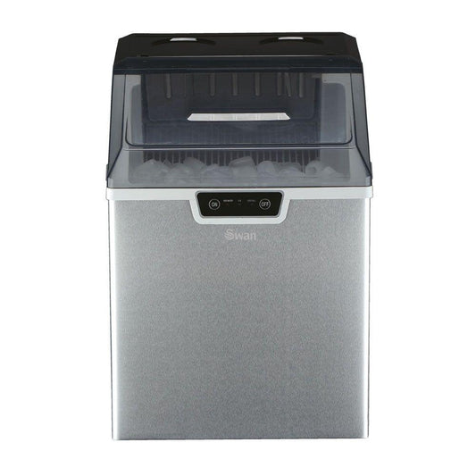 Powerful Swan SIM20S 20Kg Countertop Ice Maker: Fast Bullet Ice Production