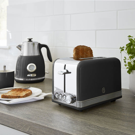 Swan SRT2B Retro Black 2 Slice Toaster