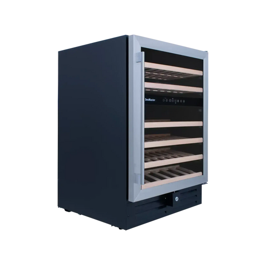 Snomaster VT-46 46-Bottle Dual Zone Compressor Wine Chiller with Low Vibration