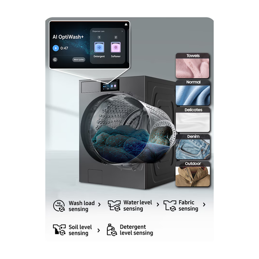 Samsung Bespoke AI 20kg Front Load Washer: Smart, Ultra-Capacity, All-in-One Control
