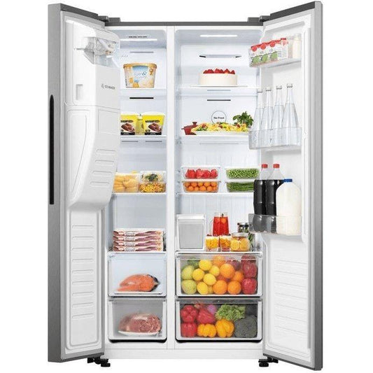 Hisense H690SS-IDL No Frost Side-by-Side Refrigerator, Ice & Water Dispenser