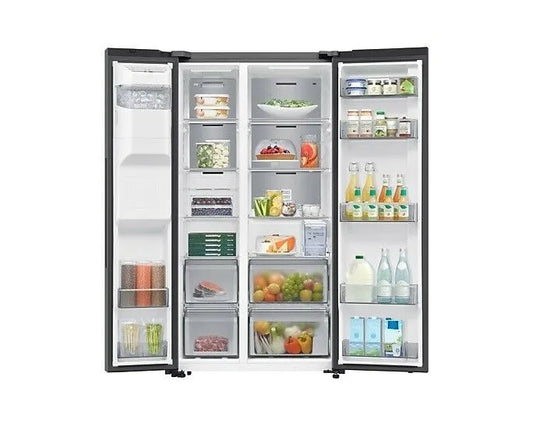 Samsung Bespoke AI Smart Side-by-Side Refrigerator, 617L, Non-Plumbed Silver