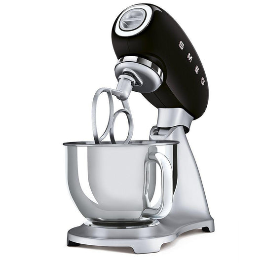 Smeg 50's Style Retro Stand Mixer: Powerful 800W Black Kitchen Appliance