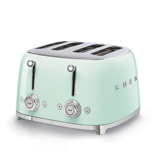 Smeg TSF03PGSA 50's Retro Style 4 Slice Toaster - Pastel Green - New World