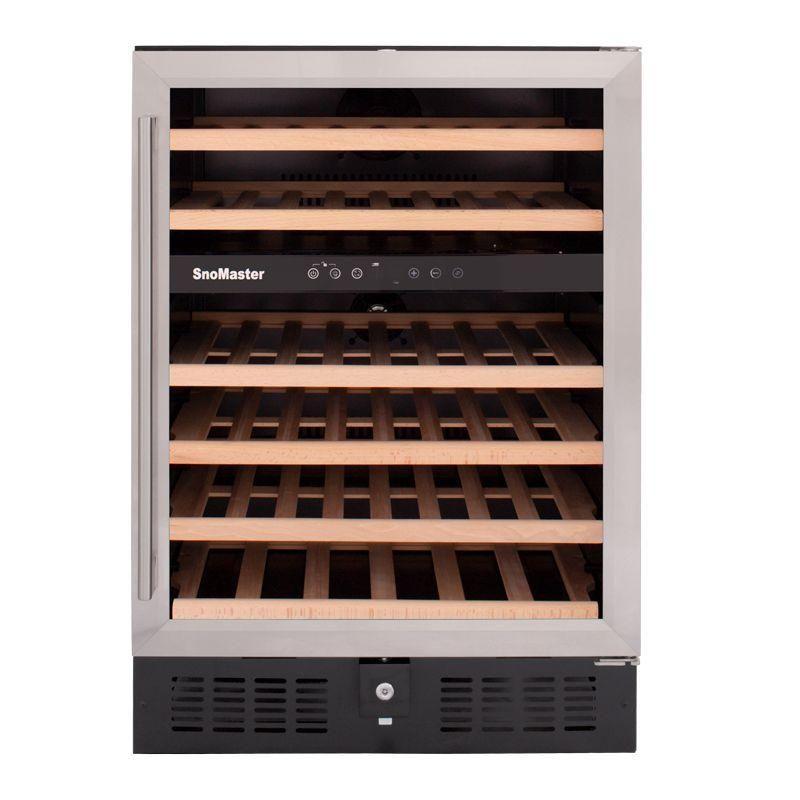 Snomaster VT-46 46-Bottle Dual Zone Compressor Wine Chiller with Low Vibration