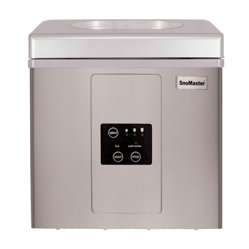 SnoMaster ZBC-15 Countertop Ice Maker: 15kg Daily, Stainless Steel Bullet Ice